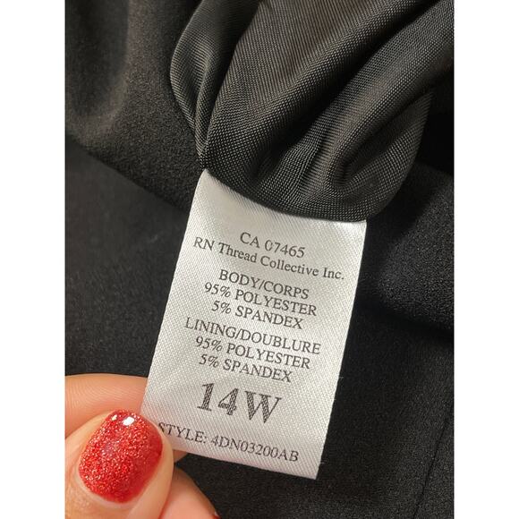 NWT A.B.S Collection Women's Glam Lace Feminine Business Chic Dress Black 14W - Picture 8 of 11